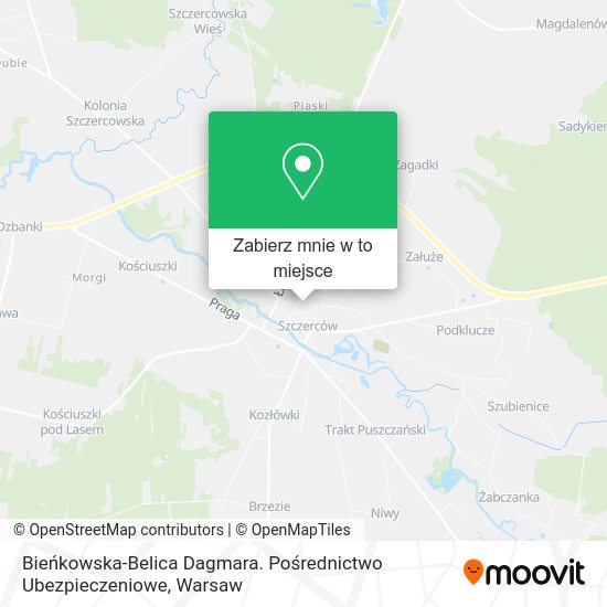 Mapa Bieńkowska-Belica Dagmara. Pośrednictwo Ubezpieczeniowe