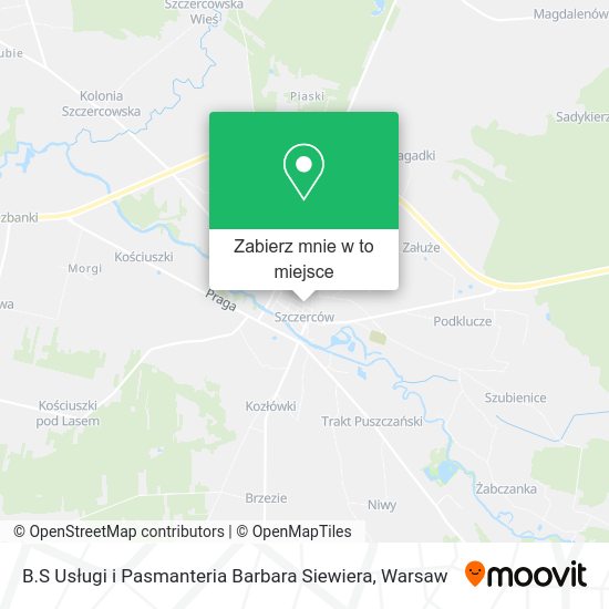 Mapa B.S Usługi i Pasmanteria Barbara Siewiera