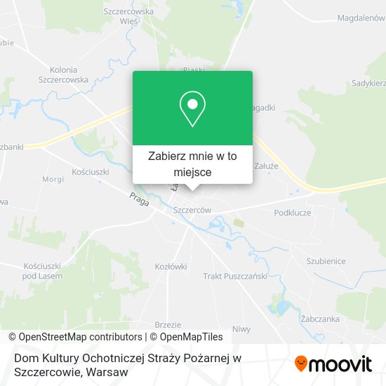 Mapa Dom Kultury Ochotniczej Straży Pożarnej w Szczercowie