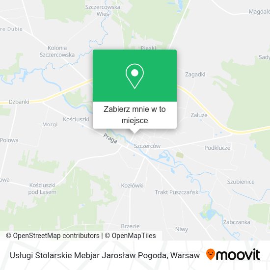 Mapa Usługi Stolarskie Mebjar Jarosław Pogoda