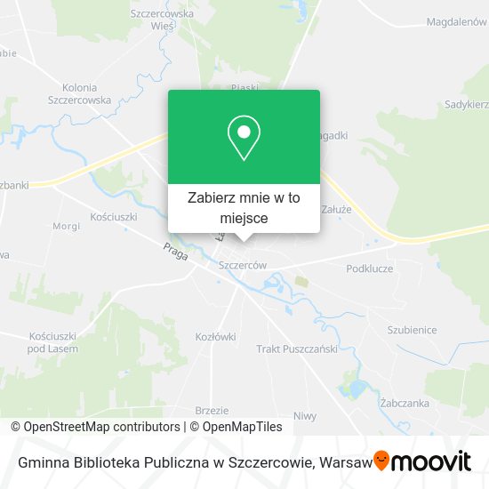 Mapa Gminna Biblioteka Publiczna w Szczercowie