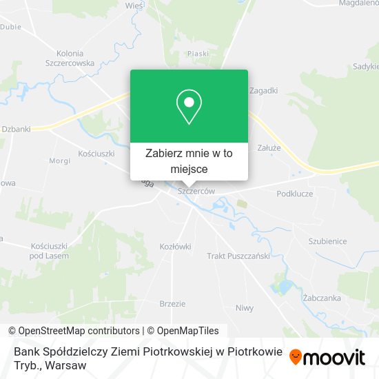 Mapa Bank Spółdzielczy Ziemi Piotrkowskiej w Piotrkowie Tryb.