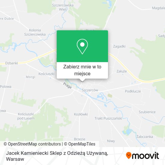 Mapa Jacek Kamieniecki Sklep z Odzieżą Używaną