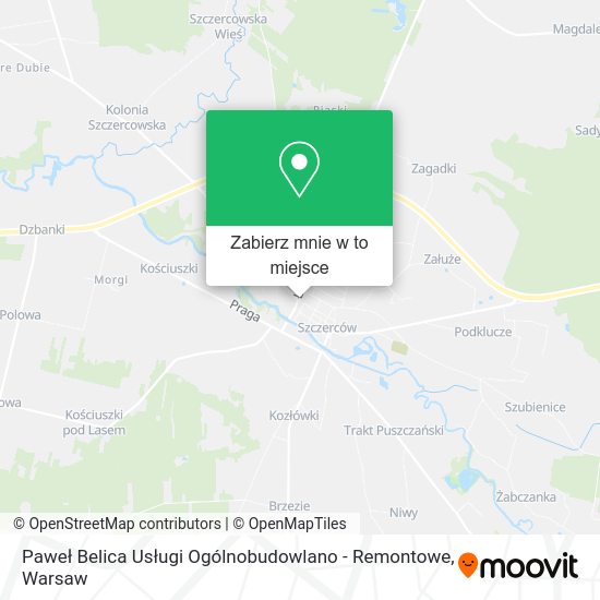 Mapa Paweł Belica Usługi Ogólnobudowlano - Remontowe