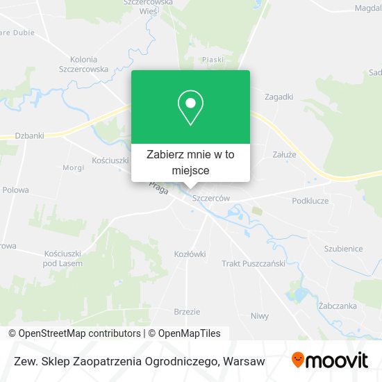 Mapa Zew. Sklep Zaopatrzenia Ogrodniczego