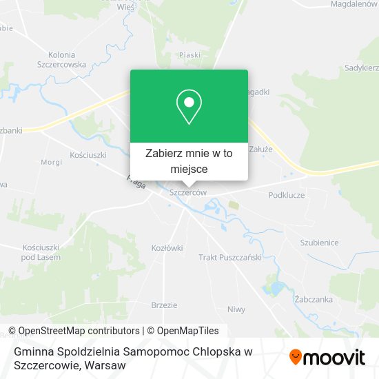 Mapa Gminna Spoldzielnia Samopomoc Chlopska w Szczercowie