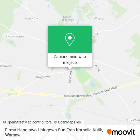 Mapa Firma Handlowo Usługowa Sun Fran Kornelia Kulik