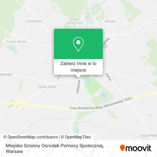 Mapa Miejsko Gminny Osrodek Pomocy Spolecznej