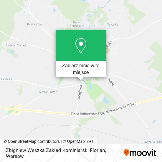 Mapa Zbigniew Weszka Zakład Kominiarski Florian