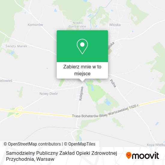 Mapa Samodzielny Publiczny Zakład Opieki Zdrowotnej Przychodnia