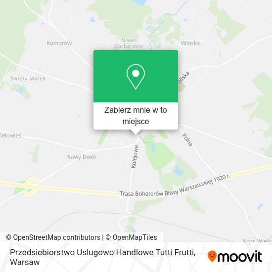 Mapa Przedsiebiorstwo Uslugowo Handlowe Tutti Frutti