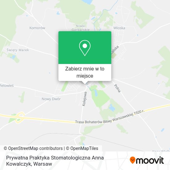 Mapa Prywatna Praktyka Stomatologiczna Anna Kowalczyk