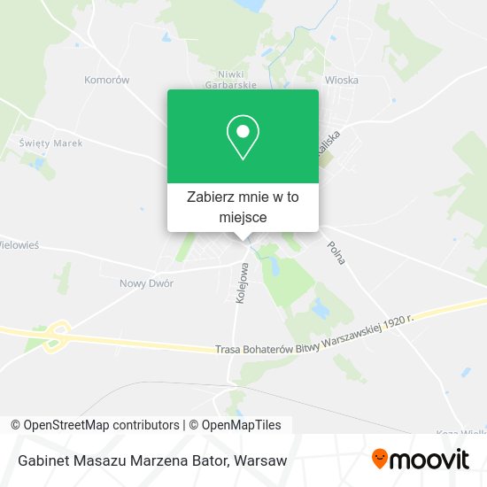 Mapa Gabinet Masazu Marzena Bator