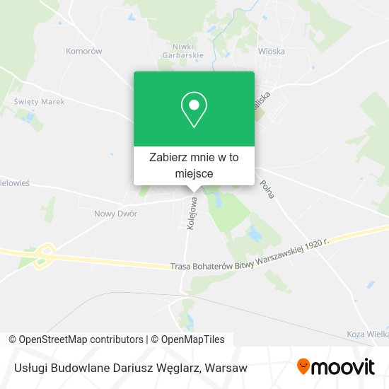 Mapa Usługi Budowlane Dariusz Węglarz