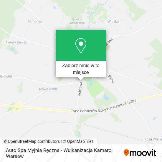 Mapa Auto Spa Myjnia Ręczna - Wulkanizacja Kamaro