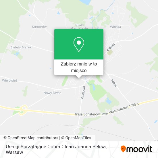 Mapa Usługi Sprzątające Cobra Clean Joanna Peksa