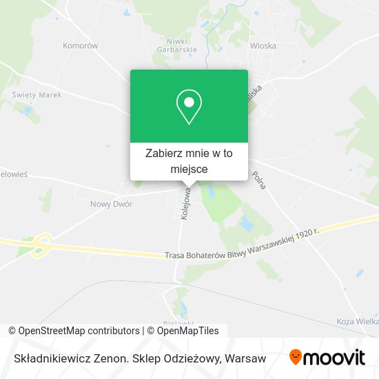 Mapa Składnikiewicz Zenon. Sklep Odzieżowy