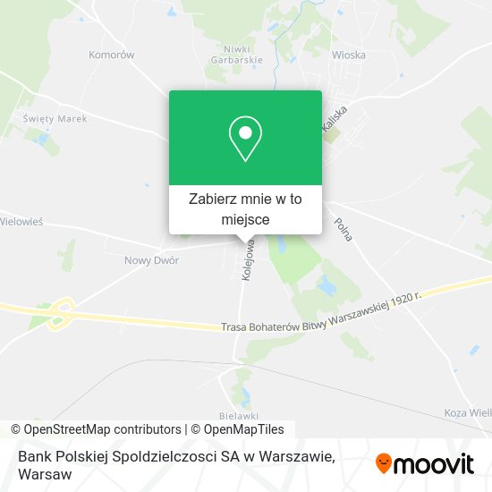 Mapa Bank Polskiej Spoldzielczosci SA w Warszawie