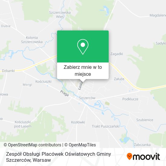 Mapa Zespół Obsługi Placówek Oświatowych Gminy Szczerców