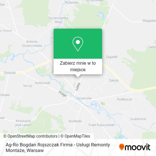 Mapa Ag-Ro Bogdan Rojszczak Firma - Usługi Remonty Montaże