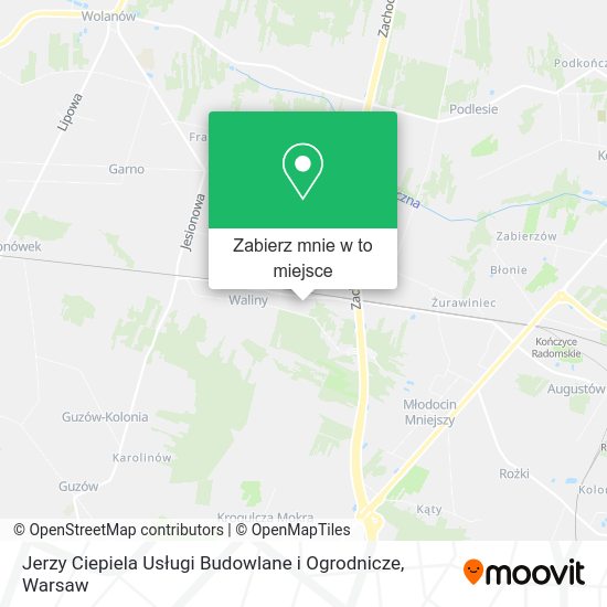 Mapa Jerzy Ciepiela Usługi Budowlane i Ogrodnicze