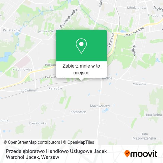 Mapa Przedsiębiorstwo Handlowo Usługowe Jacek Warchoł Jacek