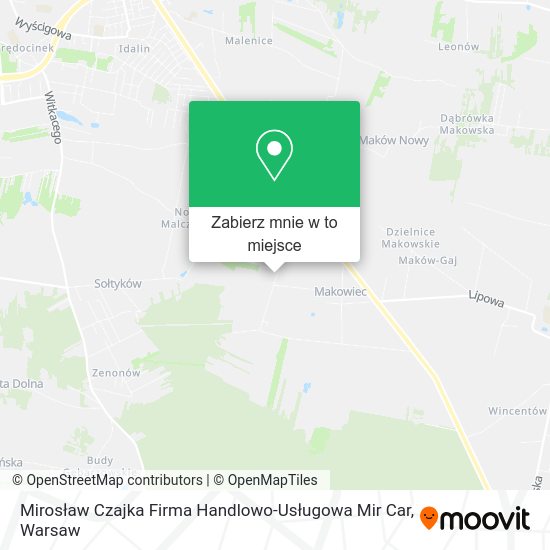 Mapa Mirosław Czajka Firma Handlowo-Usługowa Mir Car