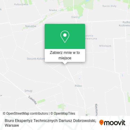 Mapa Biuro Ekspertyz Technicznych Dariusz Dobrowolski