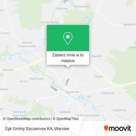 Mapa Zgk Gminy Szczercow KA