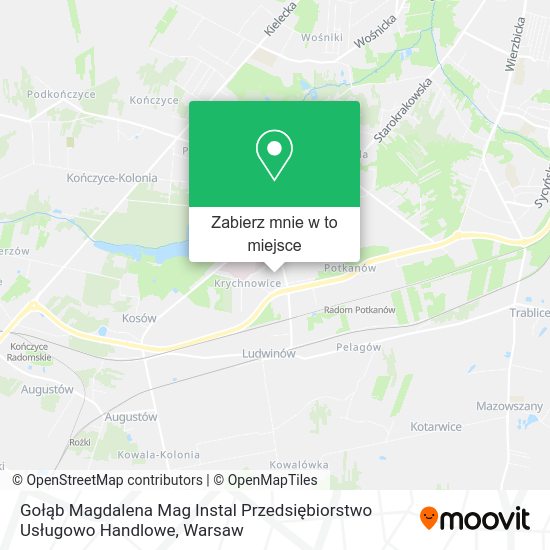 Mapa Gołąb Magdalena Mag Instal Przedsiębiorstwo Usługowo Handlowe