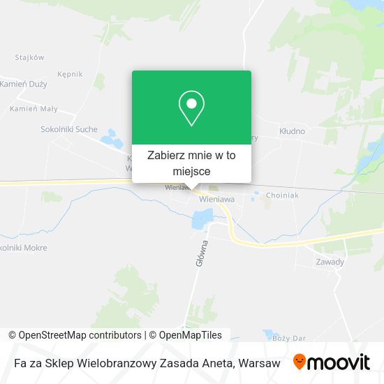 Mapa Fa za Sklep Wielobranzowy Zasada Aneta