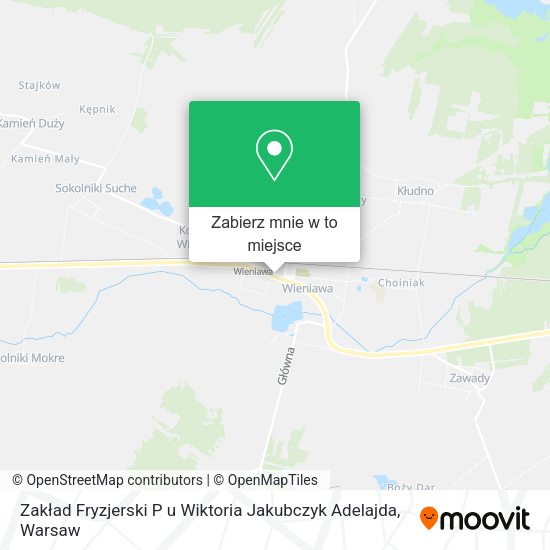 Mapa Zakład Fryzjerski P u Wiktoria Jakubczyk Adelajda