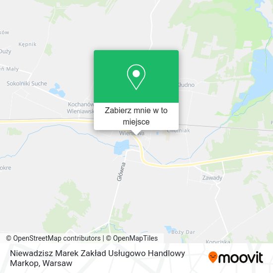 Mapa Niewadzisz Marek Zakład Usługowo Handlowy Markop