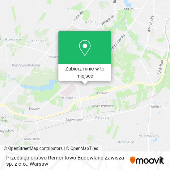 Mapa Przedsiębiorstwo Remontowo Budowlane Zawisza sp. z o.o.