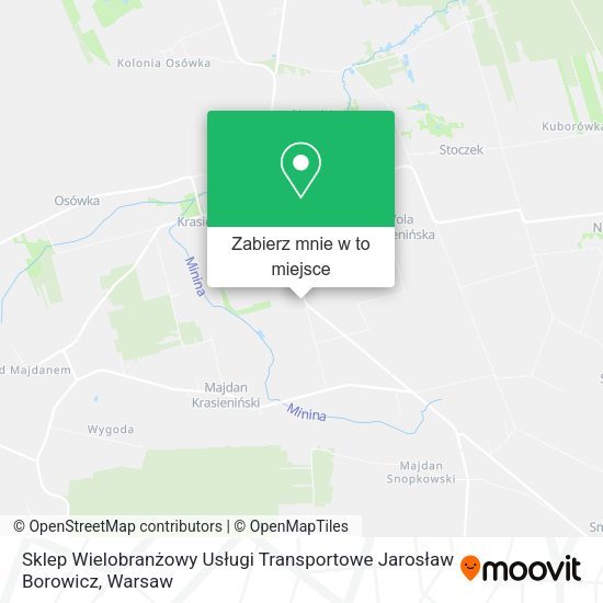 Mapa Sklep Wielobranżowy Usługi Transportowe Jarosław Borowicz