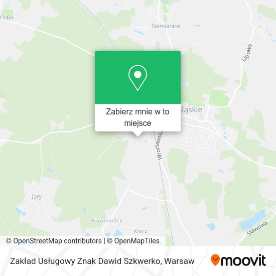 Mapa Zakład Usługowy Znak Dawid Szkwerko