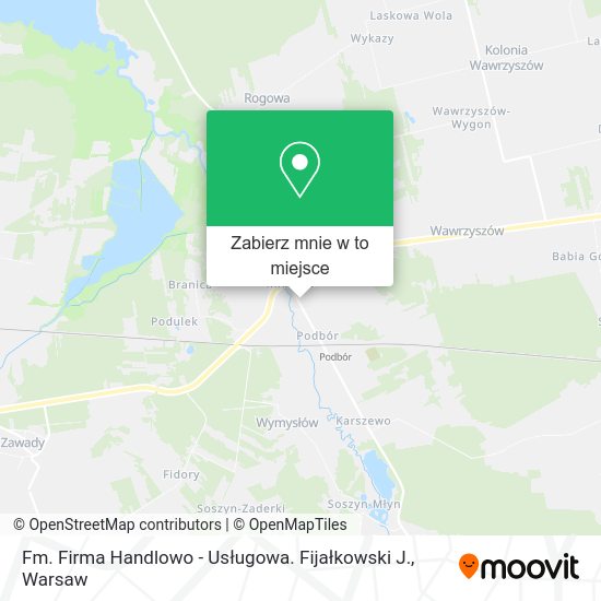 Mapa Fm. Firma Handlowo - Usługowa. Fijałkowski J.