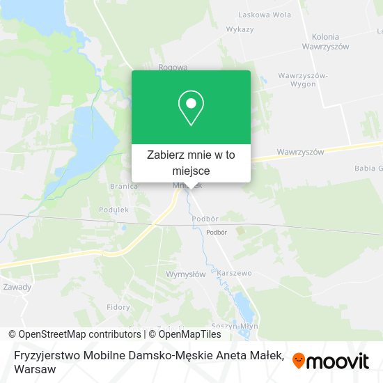 Mapa Fryzyjerstwo Mobilne Damsko-Męskie Aneta Małek