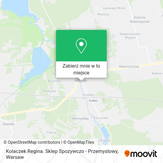 Mapa Kolaczek Regina. Sklep Spozywczo - Przemyslowy