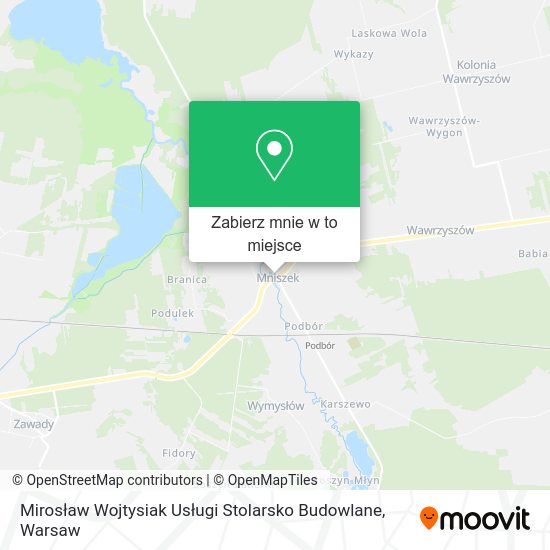 Mapa Mirosław Wojtysiak Usługi Stolarsko Budowlane