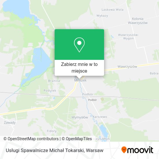 Mapa Usługi Spawalnicze Michał Tokarski