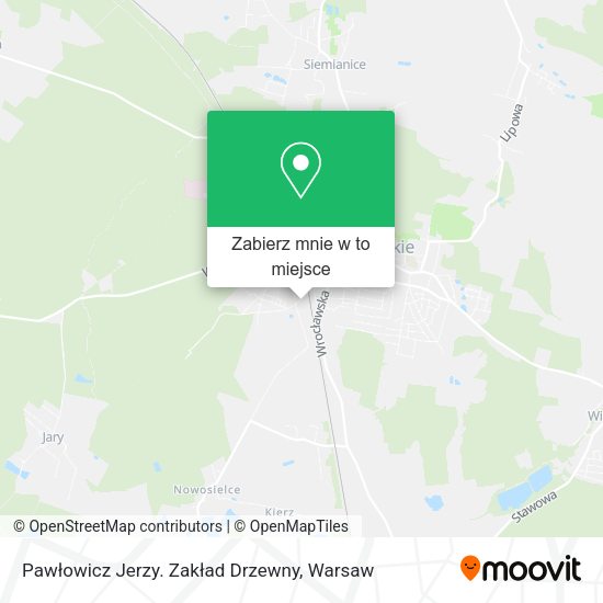 Mapa Pawłowicz Jerzy. Zakład Drzewny