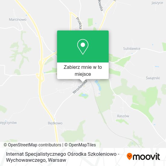 Mapa Internat Specjalistycznego Ośrodka Szkoleniowo - Wychowawczego