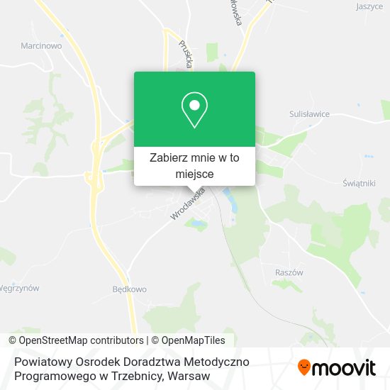 Mapa Powiatowy Osrodek Doradztwa Metodyczno Programowego w Trzebnicy