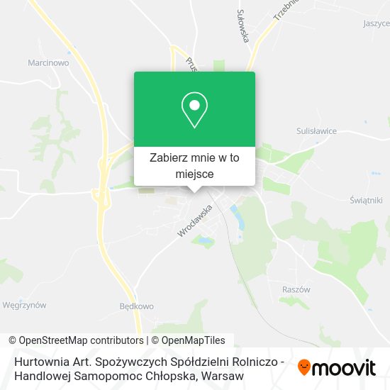 Mapa Hurtownia Art. Spożywczych Spółdzielni Rolniczo - Handlowej Samopomoc Chłopska