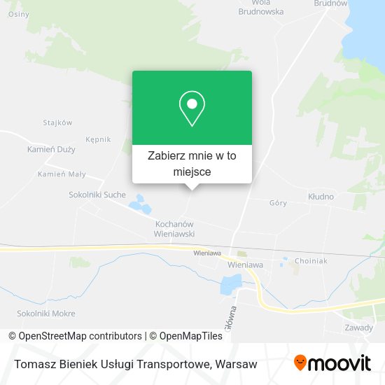 Mapa Tomasz Bieniek Usługi Transportowe