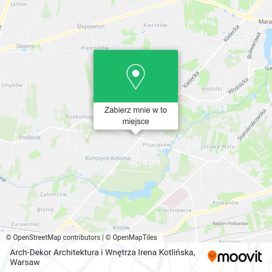 Mapa Arch-Dekor Architektura i Wnętrza Irena Kotlińska