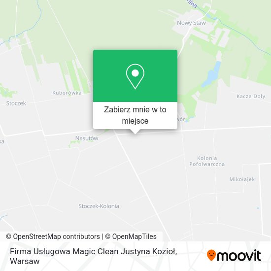 Mapa Firma Usługowa Magic Clean Justyna Kozioł