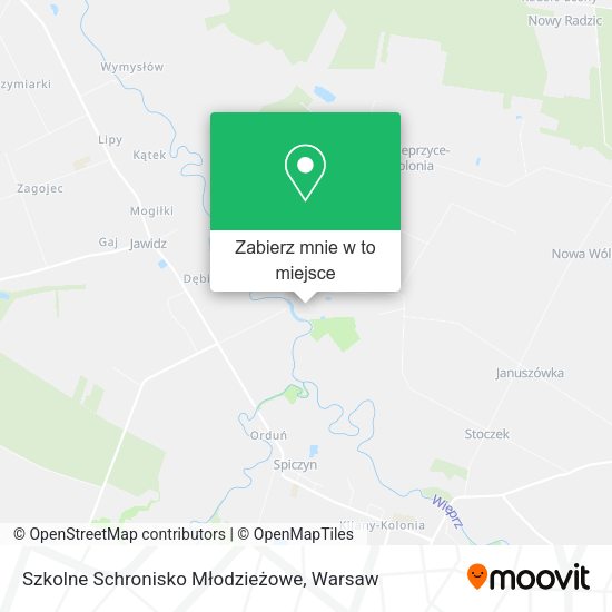 Mapa Szkolne Schronisko Młodzieżowe