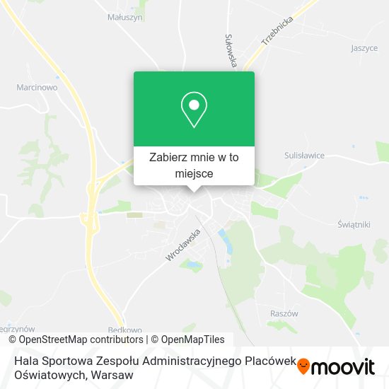 Mapa Hala Sportowa Zespołu Administracyjnego Placówek Oświatowych